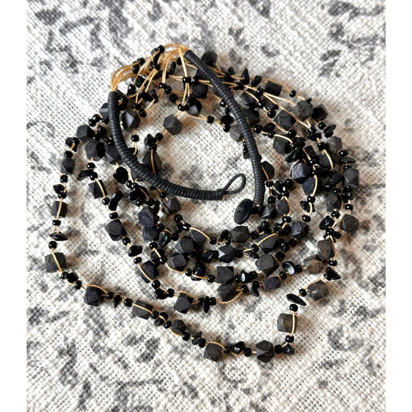 2 Boho Graduated Multi-Strand Beads on Cord Necklaces Wear Together or Separate - Picture 9 of 10